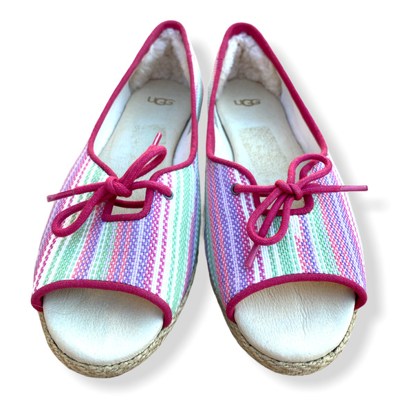 UGG Marleigh Serape Open Toe Espadrille Flat EUC - Picture 4 of 10